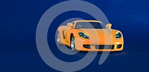 Porsche 911 Spyder sports car concept in orange color body